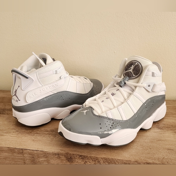 Nike Air Jordan 6 Rings Shoes 'White Cool Grey' 322992-121 Men's Size 8 New - Picture 3 of 10